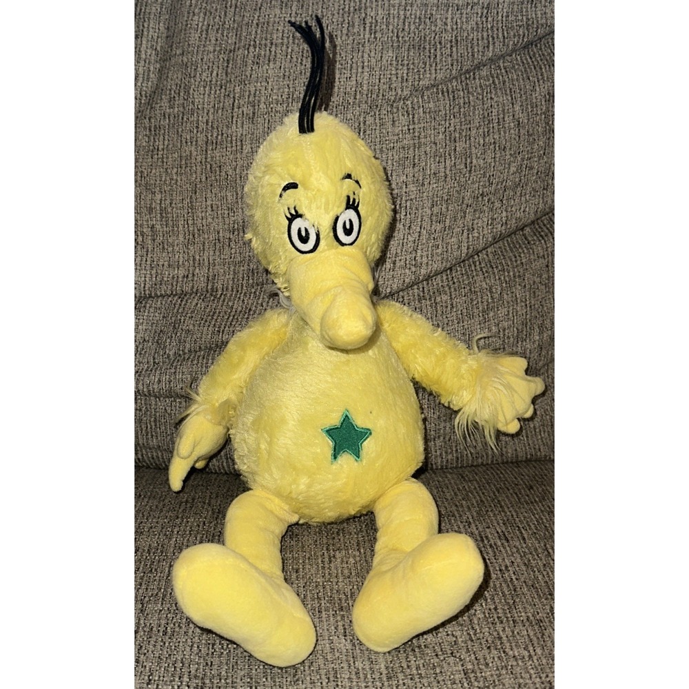Kohls Cares Dr. Seuss Yellow STAR BELLY SNEETCH Soft Plush Stuffed Doll 16"